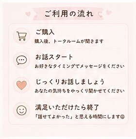 恋愛・子育て・愚痴OK！話し相手になります 誰かと話したい時に♪24時間気軽にどうぞ!!! イメージ5