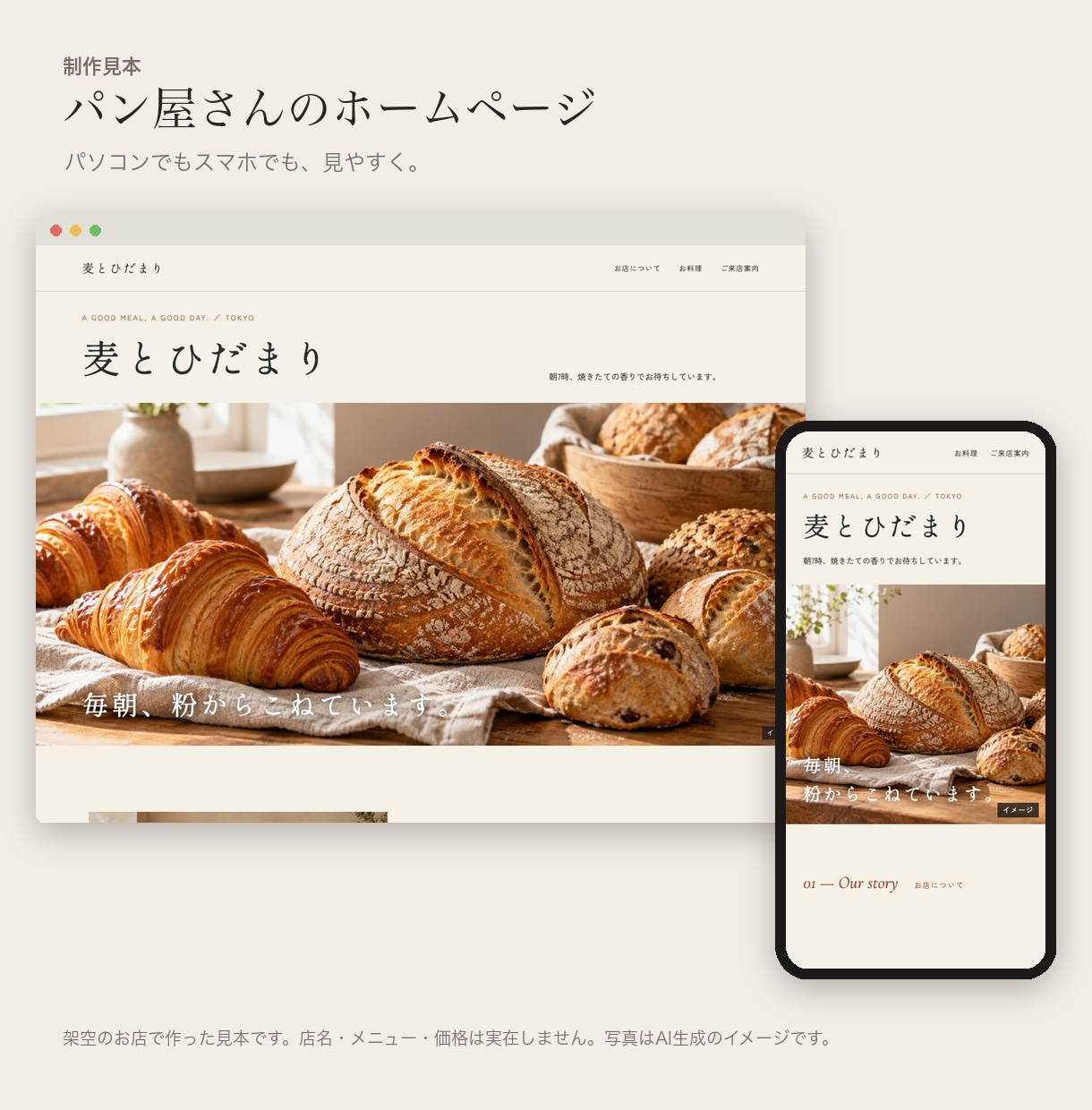先にイメージを合わせてから、事務所のHPを作ります 士業・ひとり社長の案内ページ。原稿の下書きもこちらで イメージ2