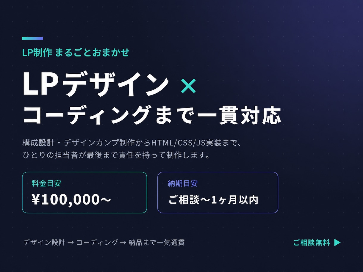 LPをデザインします LPのデザインからコーディングをいたします。 イメージ1