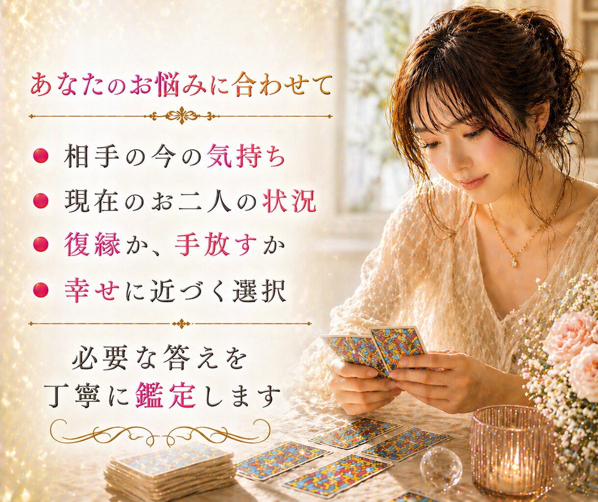 復縁の可能性/相手の本音/幸せな選択を鑑定します 気持ちに寄り添い、後悔しない答えを一緒に見つける占い相談 イメージ4