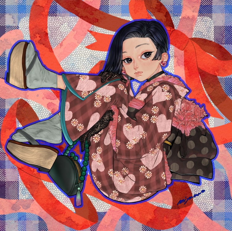 和風・レトロ・大正ロマン風のイラストを制作します 落ち着いた雰囲気や、少し懐かしさのある世界観が得意です。 イメージ1
