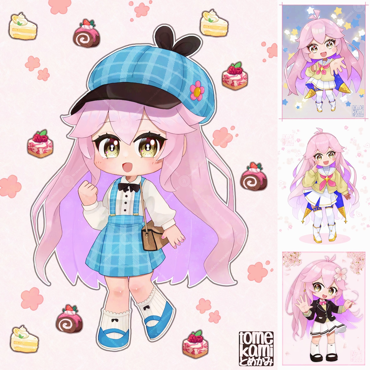 細部もしっかり！デフォルメちびキャラクター描きます 細部までしっかり！デフォルメ・ミニ・ちびキャラクター描きます イメージ2