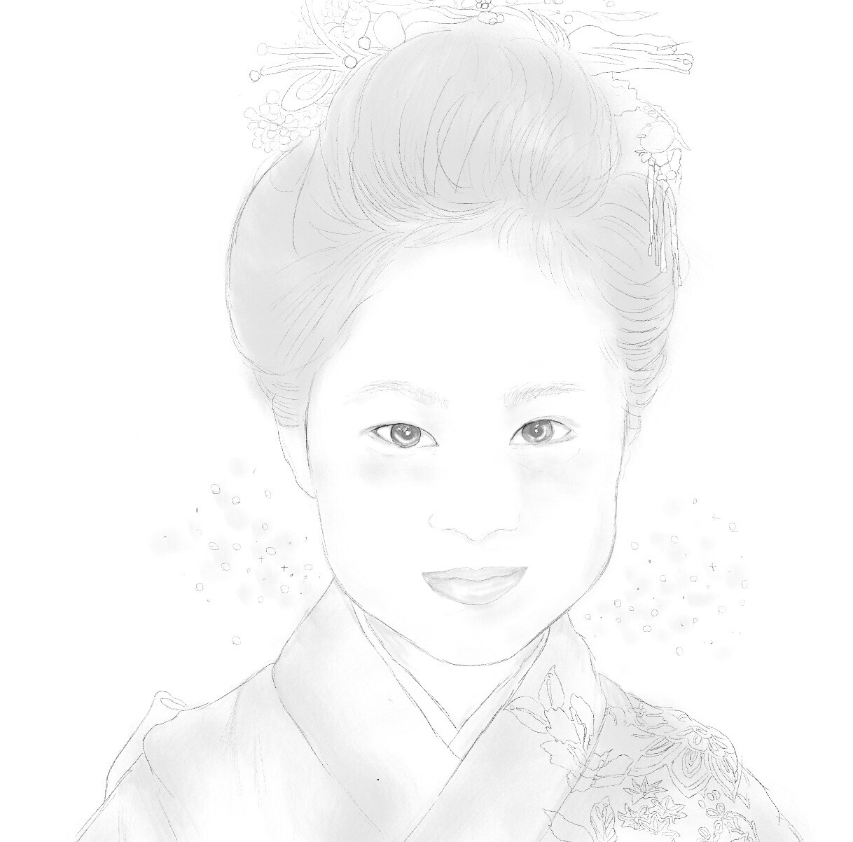 シンプルでおしゃれな似顔絵を描きます アイコンやメッセージを添えてギフトにも！ イメージ3