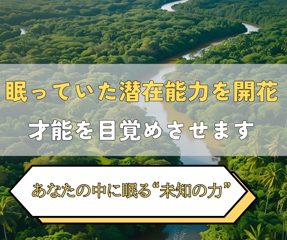眠っていた潜在能力を開花させ才能を目覚めさせます あなたの中に眠る“未知の力”を解き放ち、理想の未来を切り拓く イメージ1