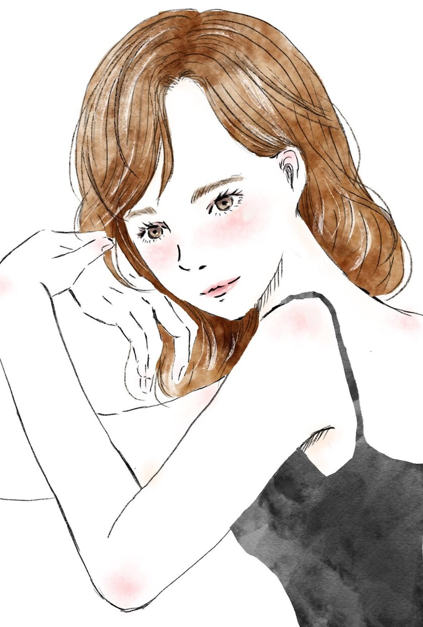 お洒落な手描き風なイラスト描きます 透明感があるお洒落で可愛い似顔絵描きます イメージ6