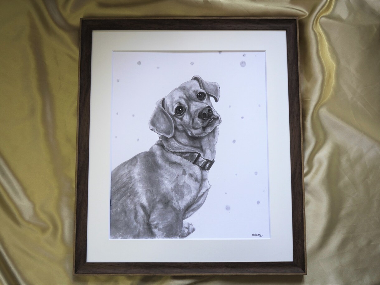 犬と猫の肖像画描きます 水墨画で肖像画を残しましょう。墨は千年以上劣化しないので イメージ3