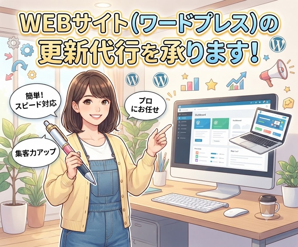 WEBサイト（WP）の更新・修正の代行を承ります ★記事の追加・削除や画像変更、サイトカラーの変更など！ イメージ1