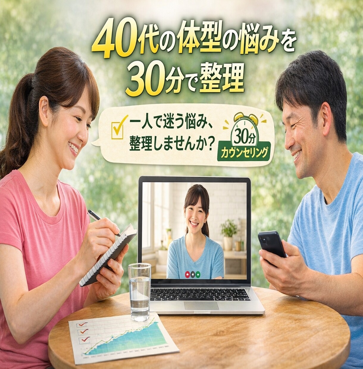 40代の体型の悩みを30分で整理します 自己流ダイエットに限界を感じている方へ イメージ1