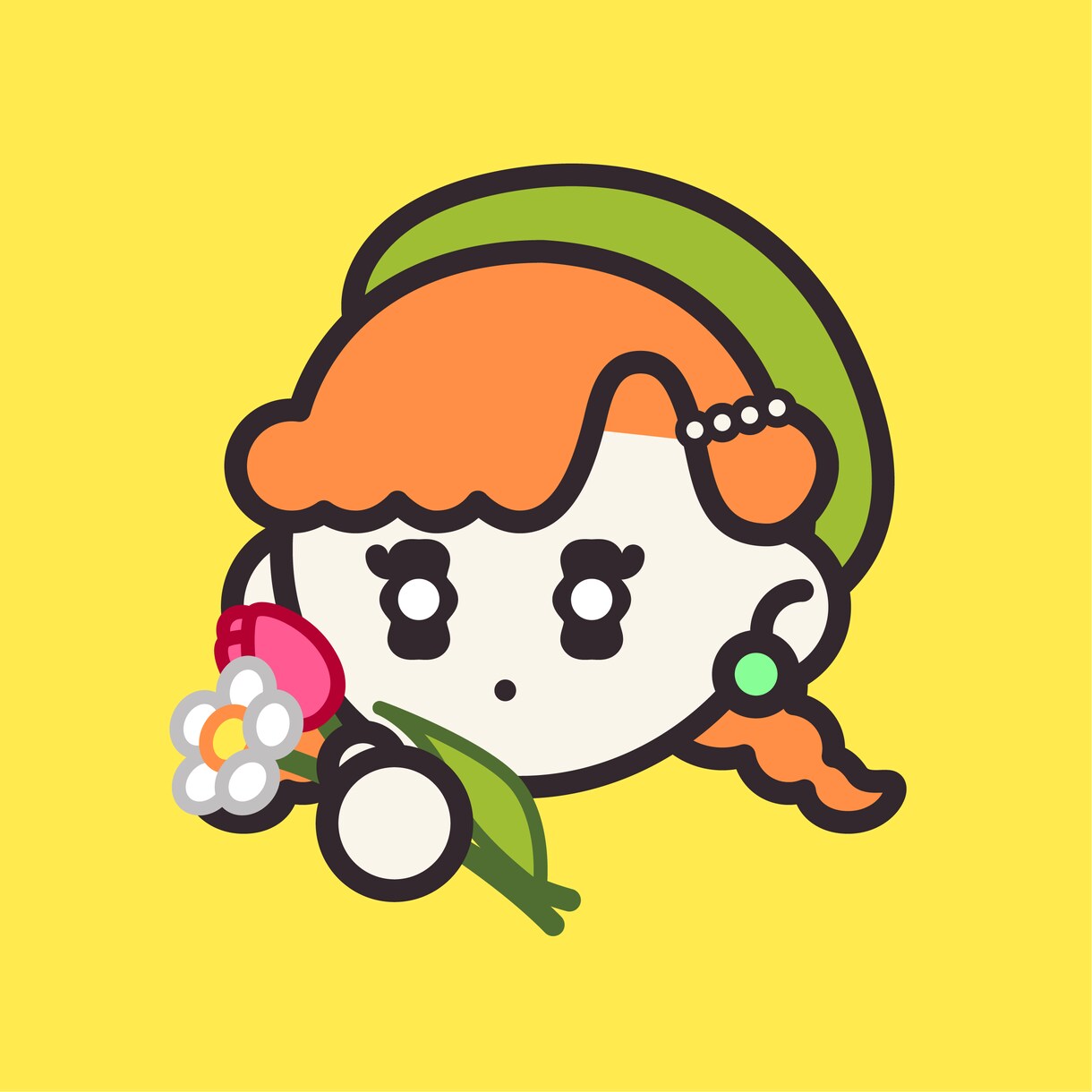 商用OK！ポップなテイストの人物アイコンを描きます 目が引くアイコンでその人の魅力を伝えます！ イメージ1