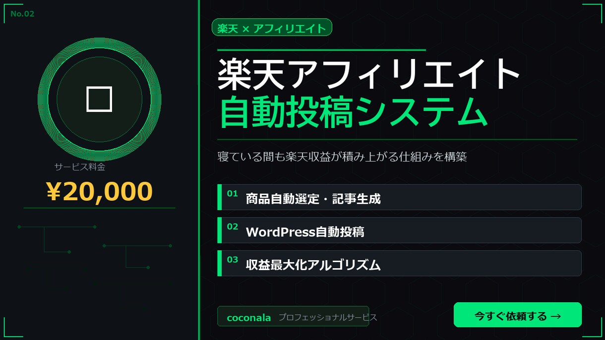 寝てる間に楽天収益が積み上がる仕組みを作ります 毎日の記事作成ゼロに。全自動で楽天収益化 イメージ1