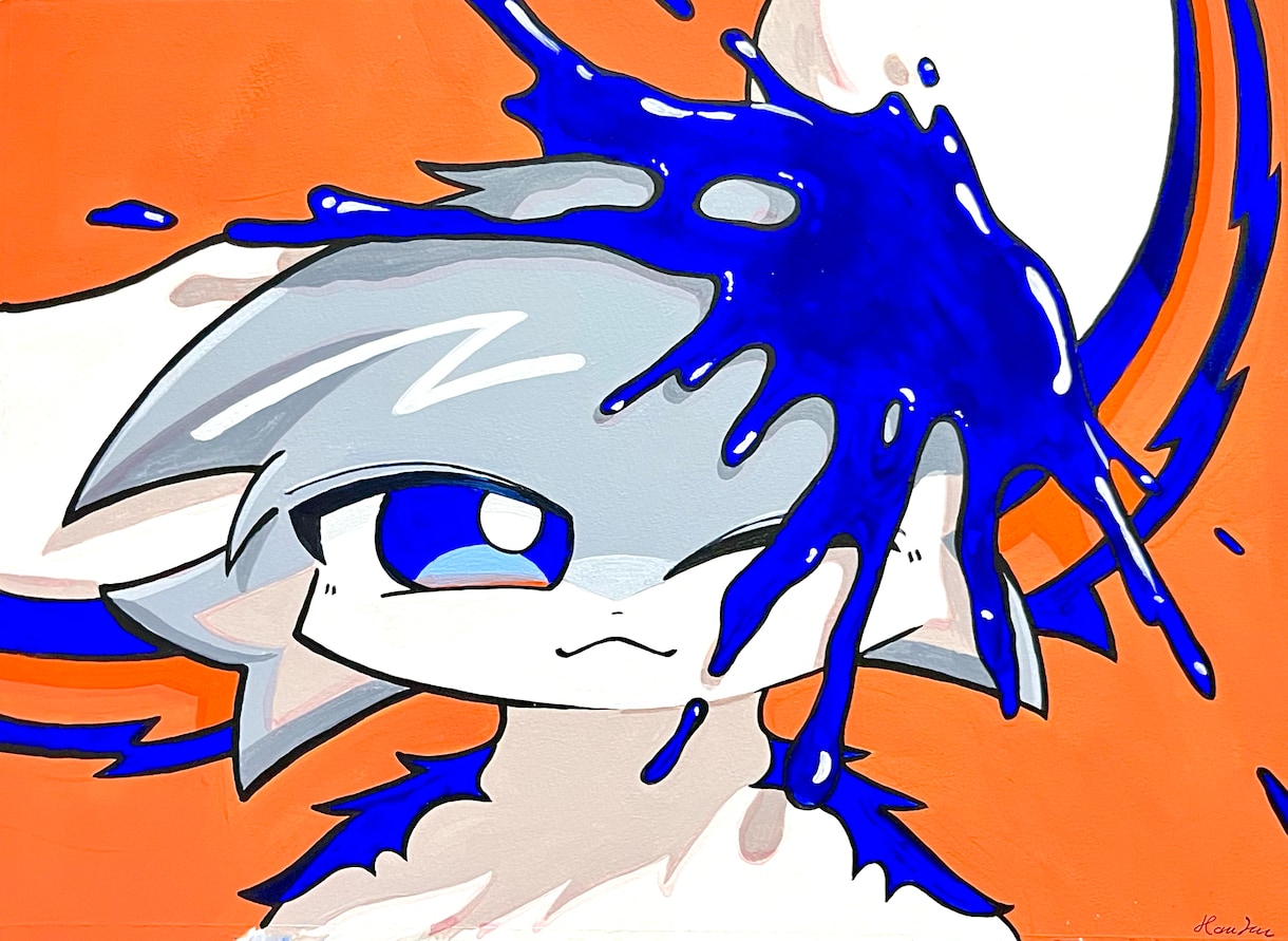 ケモノキャラのアナログ原画を製作します ポップなケモノの絵画をあなたにお届けします！ イメージ1