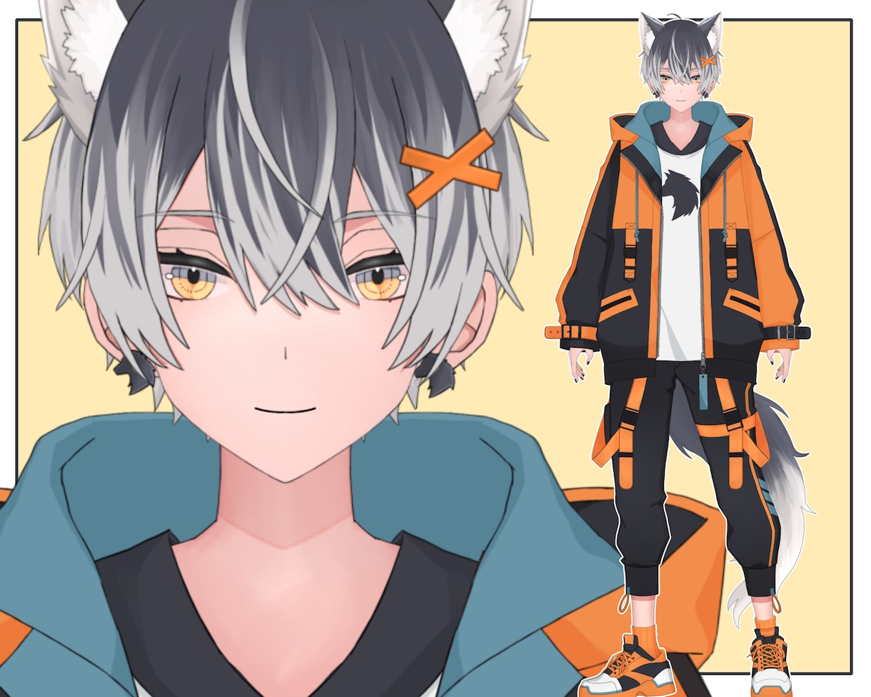 カッコイイ男性Vtuberモデル制作します キャラデザからモデリング一括無料修正アフターフォロー込み イメージ8