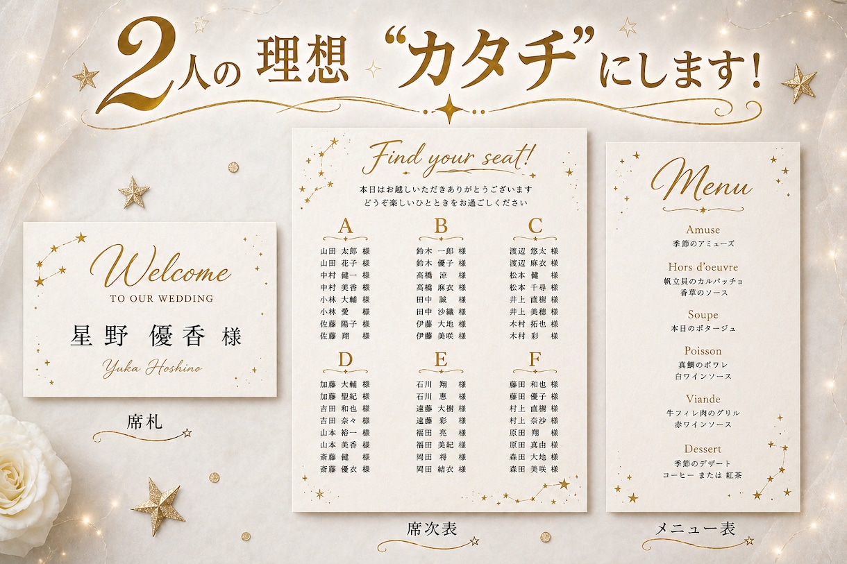 丸投げOK！結婚式ペーパーを作成＋英語対応もします 大事な思い出"完全オーダーメイド"翻訳＋デザインをセット対応 イメージ1