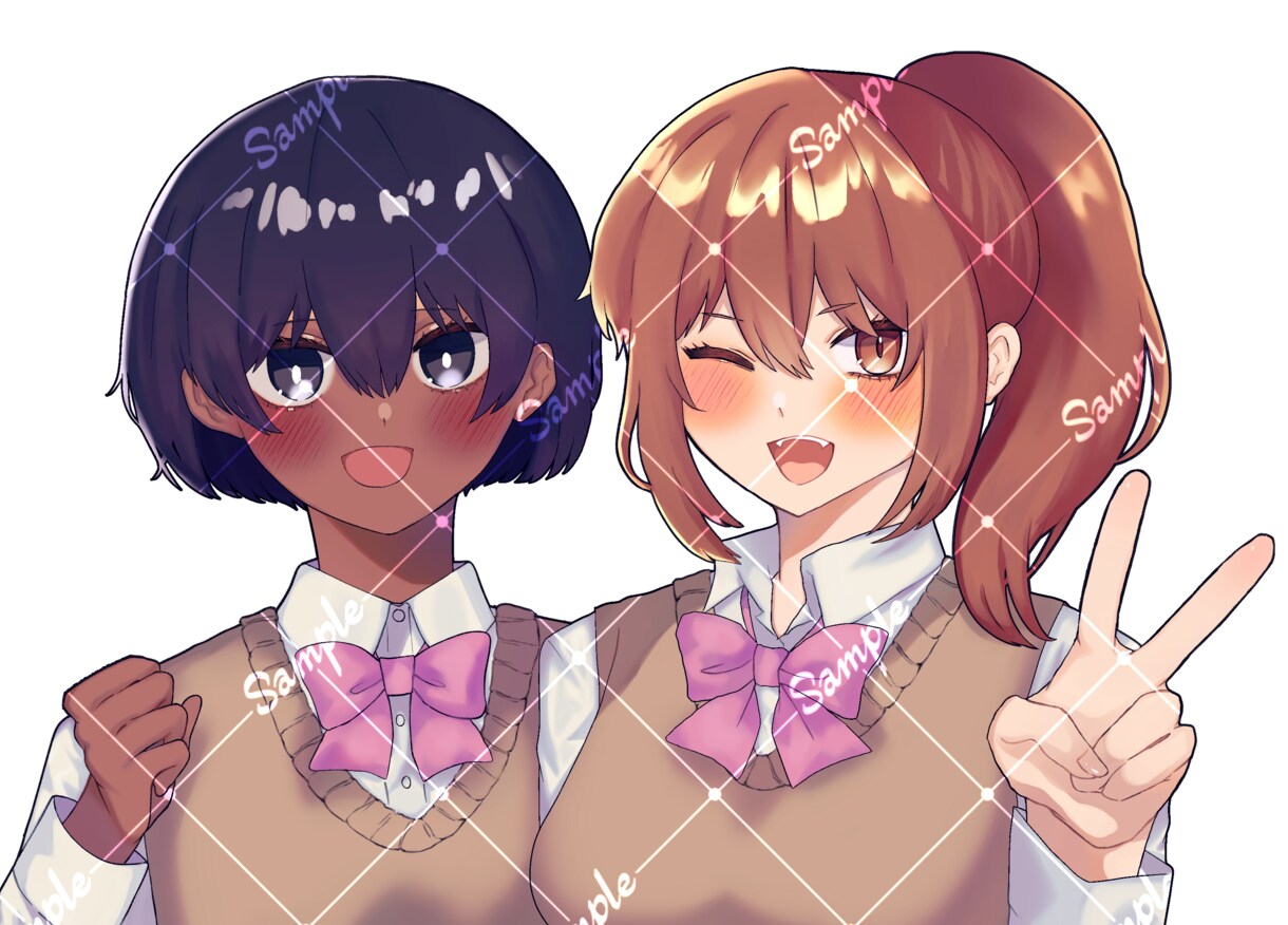 女の子のバストアップ・SDイラスト描きます 女の子、もしくは中性的な子のイラストを描かせていただきます。 イメージ4