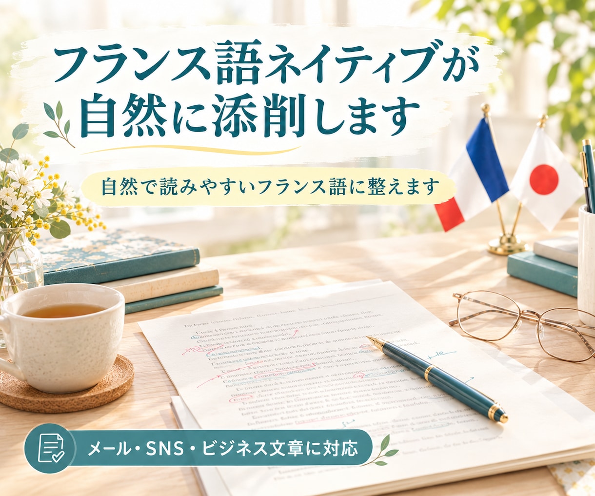 フランス語ネイティブが自然に添削します 自然で読みやすいフランス語に整えます イメージ1