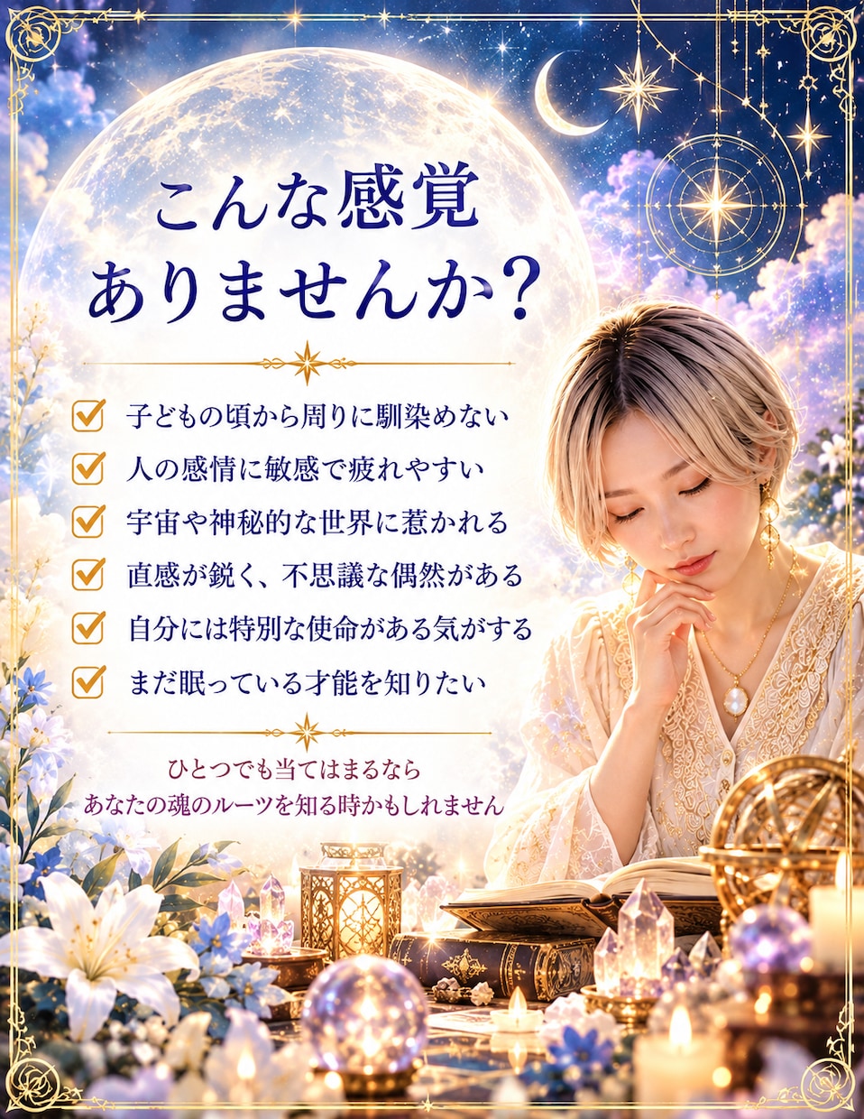 スターシードの起源・魂の使命・潜在能力を紐解きます あなたの魂の起源と眠れる才能・今世の使命を紐解きます イメージ3
