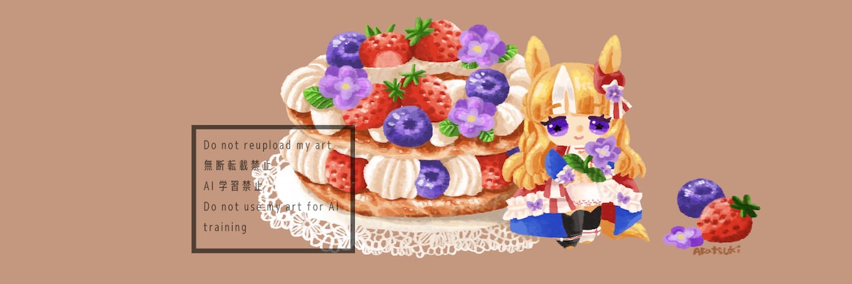 描き込みたっぷりの食べ物とキャラアイコン描きます 食べ物も主役にした、描き込み重視のキャラクターアイコン イメージ2