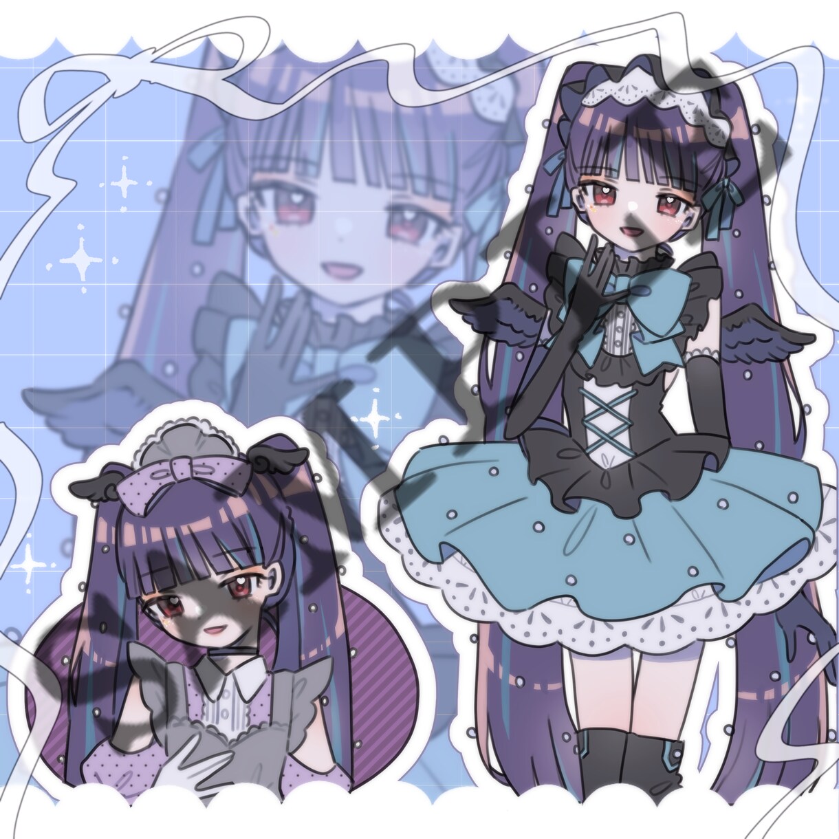 オリジナルキャラクターのイラストお描きします 5000円で全身+バストアップのイラスト！ イメージ1