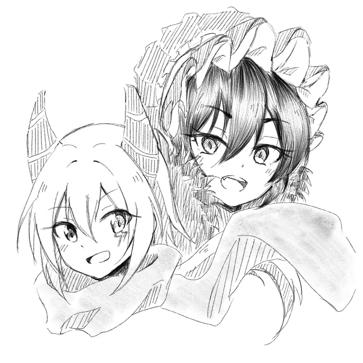 モノクロイラスト、アイコンお描きします シンプルでも可愛い推しの絵が欲しい方に！ イメージ4