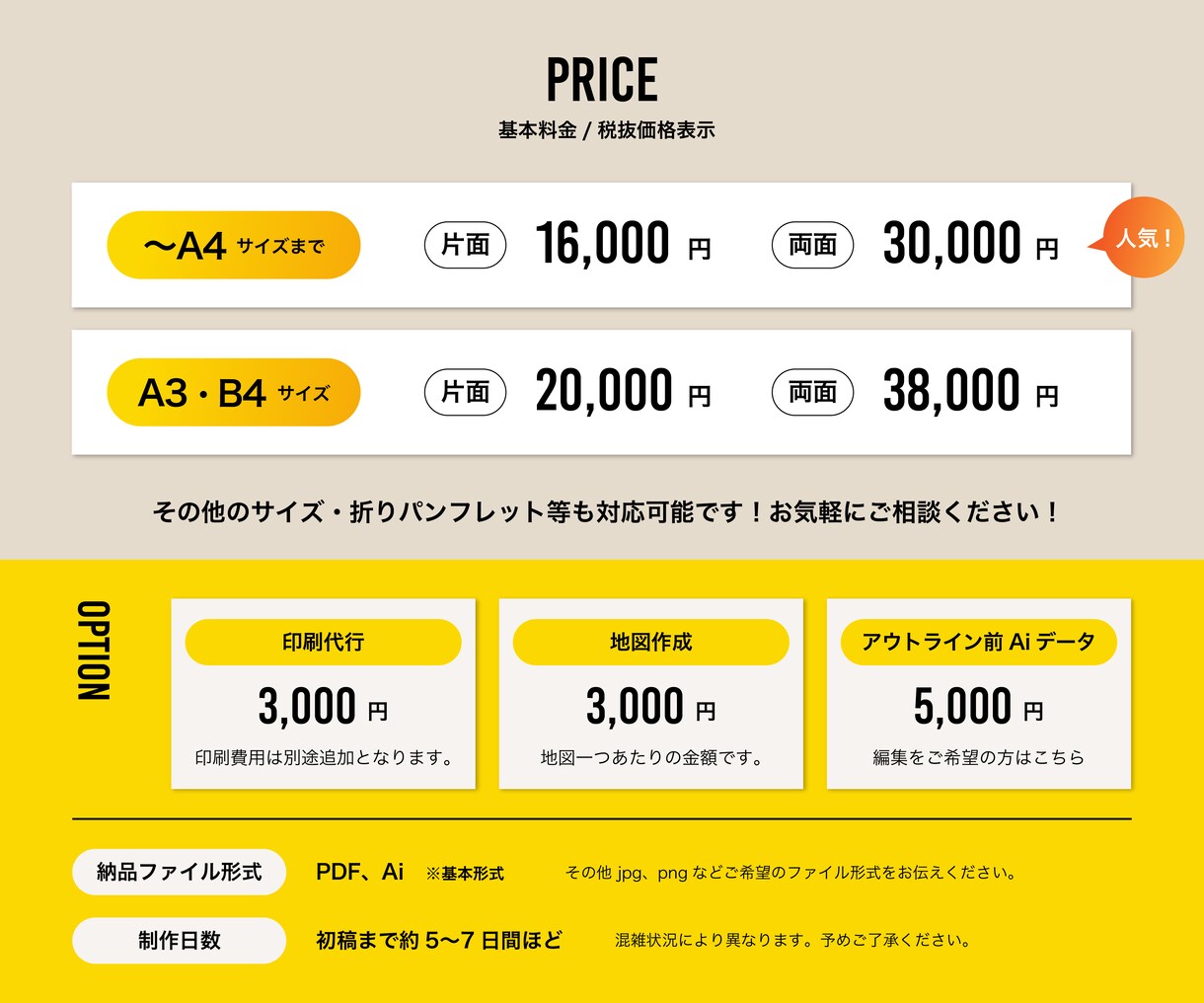 伝わる・目を惹く！温かみのあるチラシを作成します 皆様のご要望を元に、寄り添いながら丁寧に対応します。 イメージ2