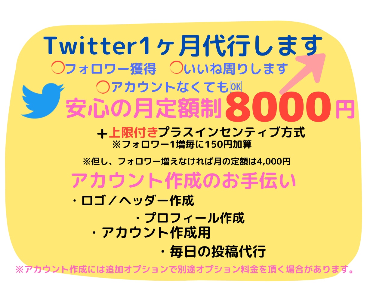 Twitter1ヶ月運用代行致します 契約前に2日間無料でお試し期間始めました♪ イメージ1