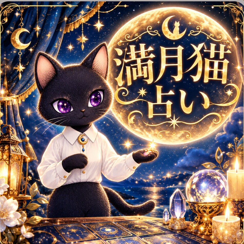 満月​猫占い✩心が癒される鑑定安心な未来へ導きます お悩みを優しく溶かしあなたの心に満月の優しさと猫のぬくもりを イメージ2