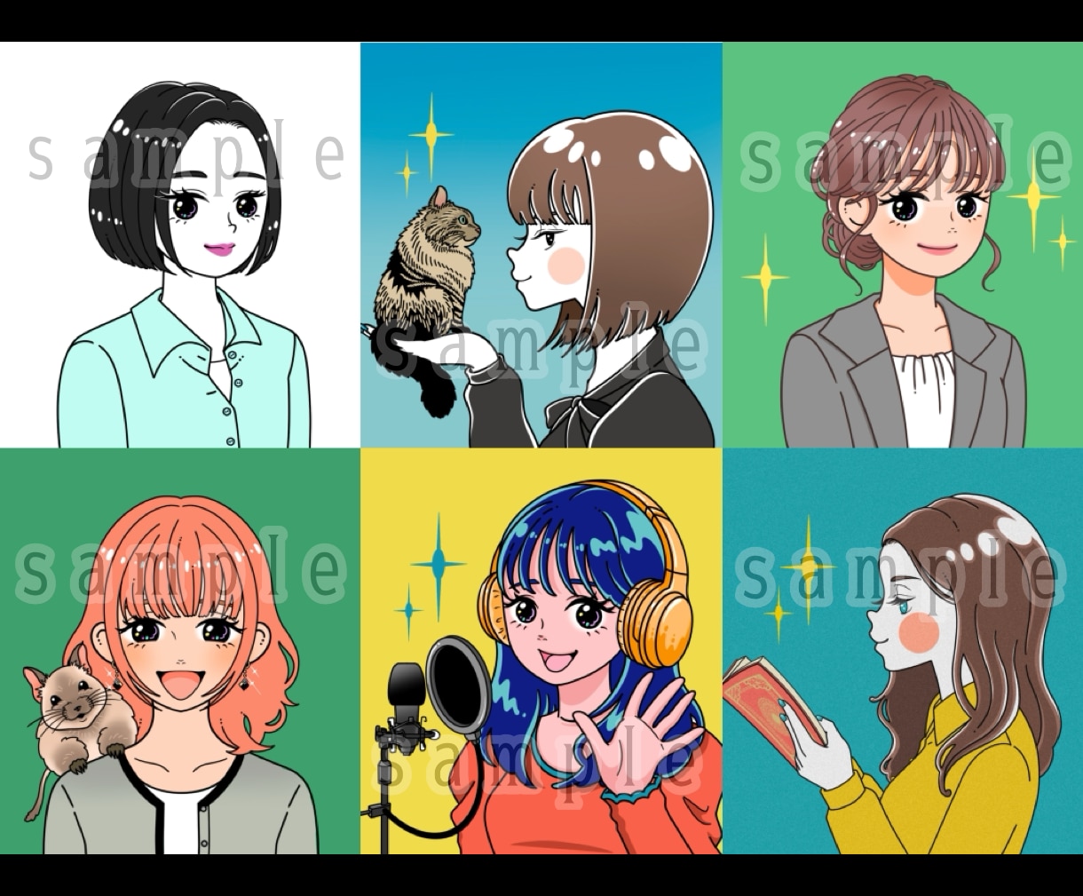 印象に残る◎レトロポップなアイコン描きます 目立つカラー！レトロなタッチと色合いで個性的なイラスト！ イメージ4