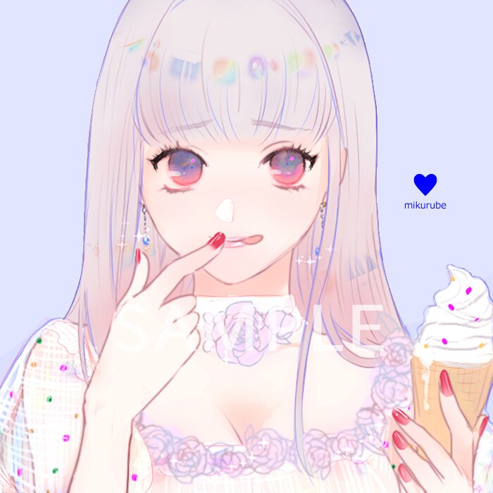 SNSアイコン/似顔絵アイコン描きます 可愛い女の子が得意です♪SNSで目を引くあなただけのイラスト イメージ4