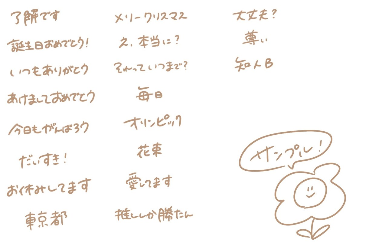 ゆる文字書きます 手書きで文字を書くのが苦手な方へ！手書きで文字を書きます！ イメージ2