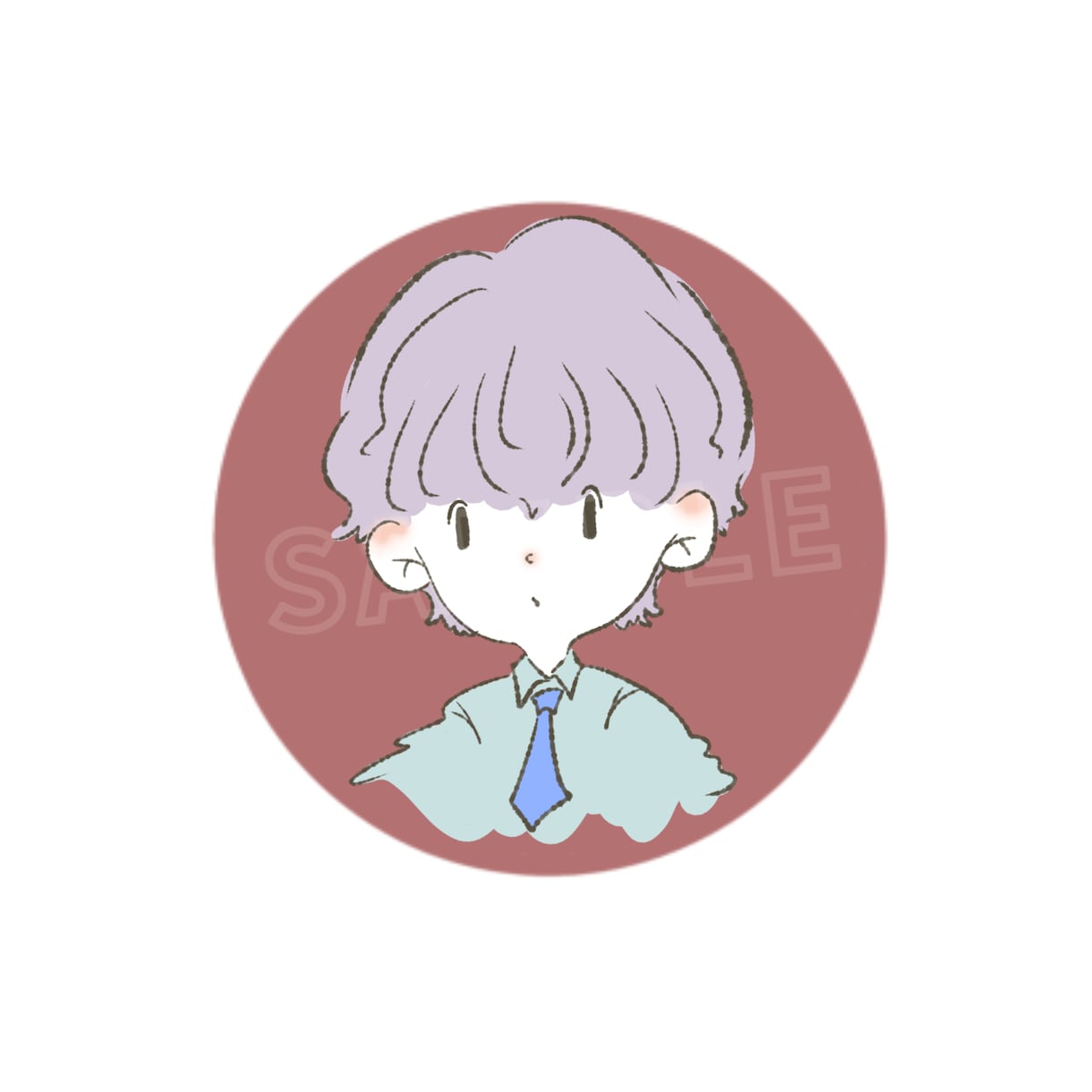 即日納品可！シンプルなアイコンイラスト作成します SNSに使えるゆるっとした似顔絵イラストです♪ イメージ5