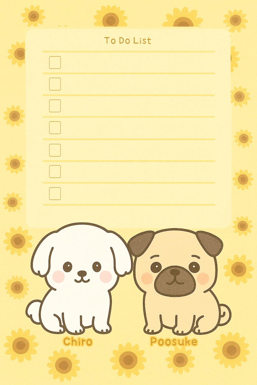 ペットちゃん入りの可愛いメモ用紙を作ります 可愛いペットちゃんのイラスト入りのメモでテンションUP♡ イメージ5