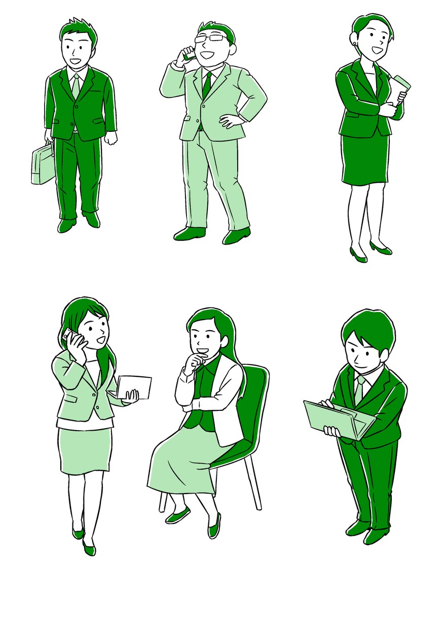 人物イラストを制作いたします 汎用性が高いシンプルな人物イラストです！ イメージ1
