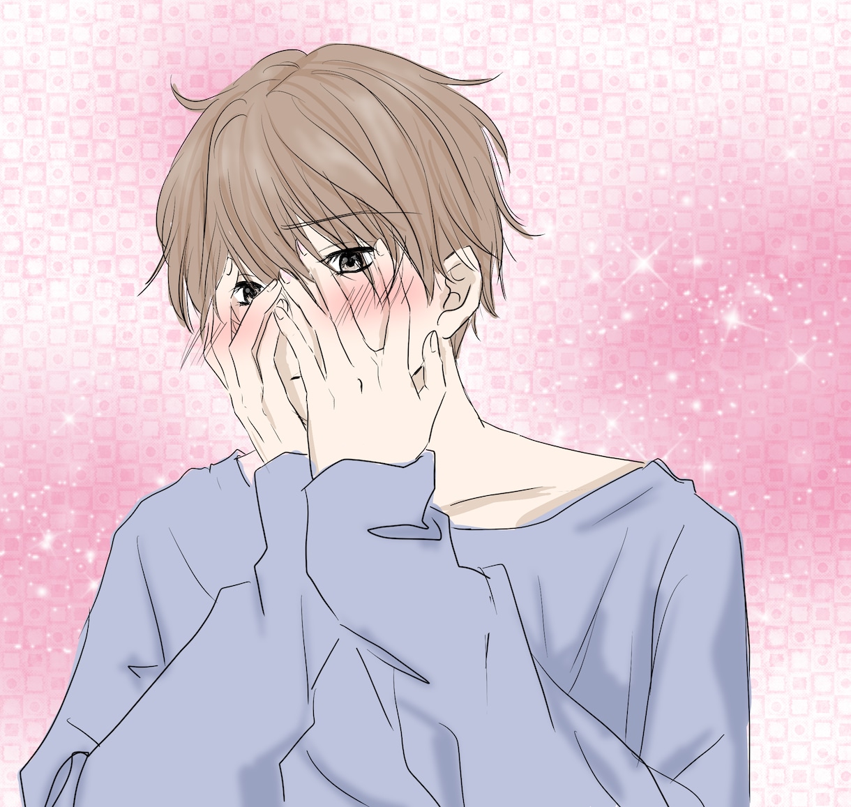 少女漫画タッチのイラストを描きます キュンとするイラストをお届けします♪ イメージ2