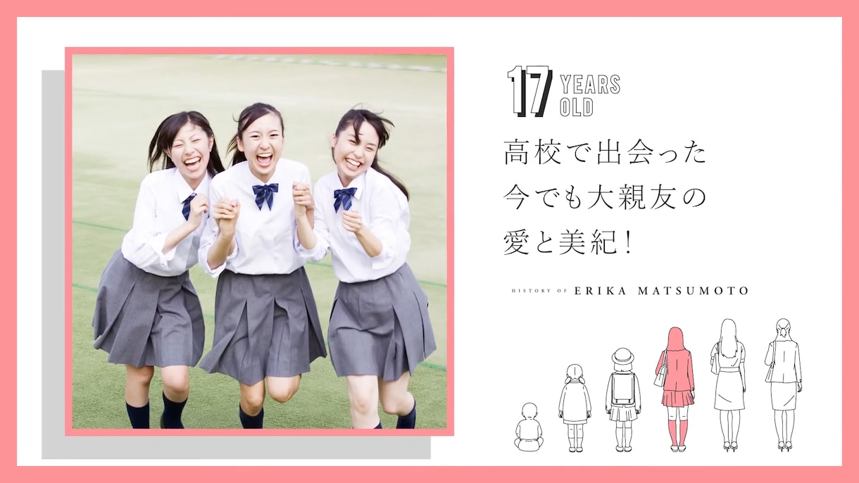 ココナラ元祖！カラフルな生い立ちムービーを作ります 好きな色をチョイス☆お子様追加も可！ イメージ7