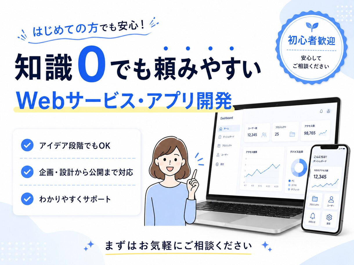 アイデアからアプリ・Webサービスを開発します インバウンド向けも対応｜構想段階・仕様書なしもOK イメージ1