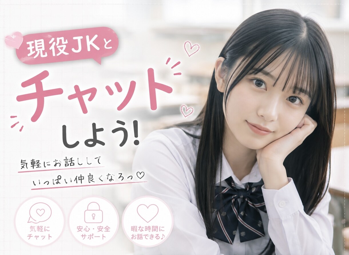 現役JKと1週間好きなだけチャットできます 1週間好きなだけチャットできるサービスです^o^ イメージ1