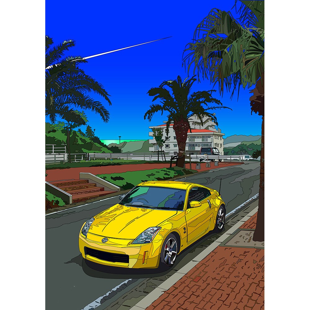 あなたの思い出のお車を描きます 思い出の車、お気に入りの愛車と景色であなただけの記念アートを イメージ2