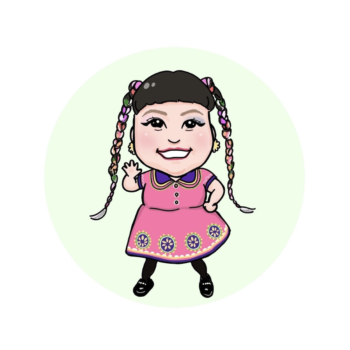 お1人様の全身似顔絵描きます ☆2頭身で程よく可愛い！SNSのアイコンや名刺にも！ イメージ2