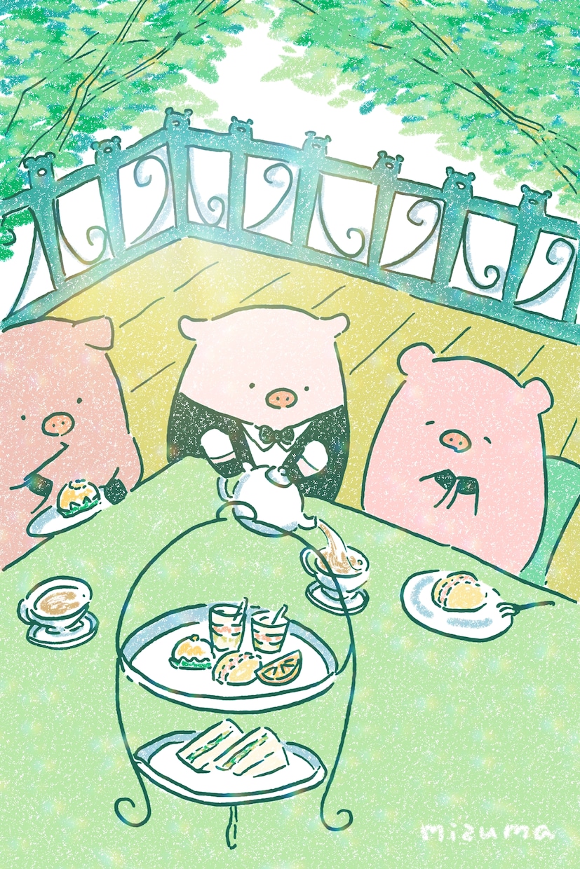 ゆるくてほっこり。動物の一枚絵を描きます 個人サイト、動画用背景、ウェルカムボードなどにどうぞ イメージ9