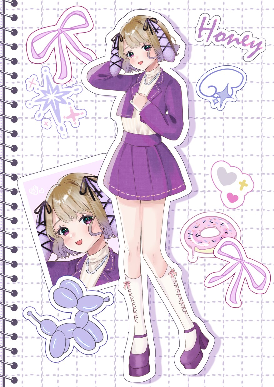 かわいいをぎゅっと詰め込んだ絵を描きます デコレーション背景が得意です！ イメージ3