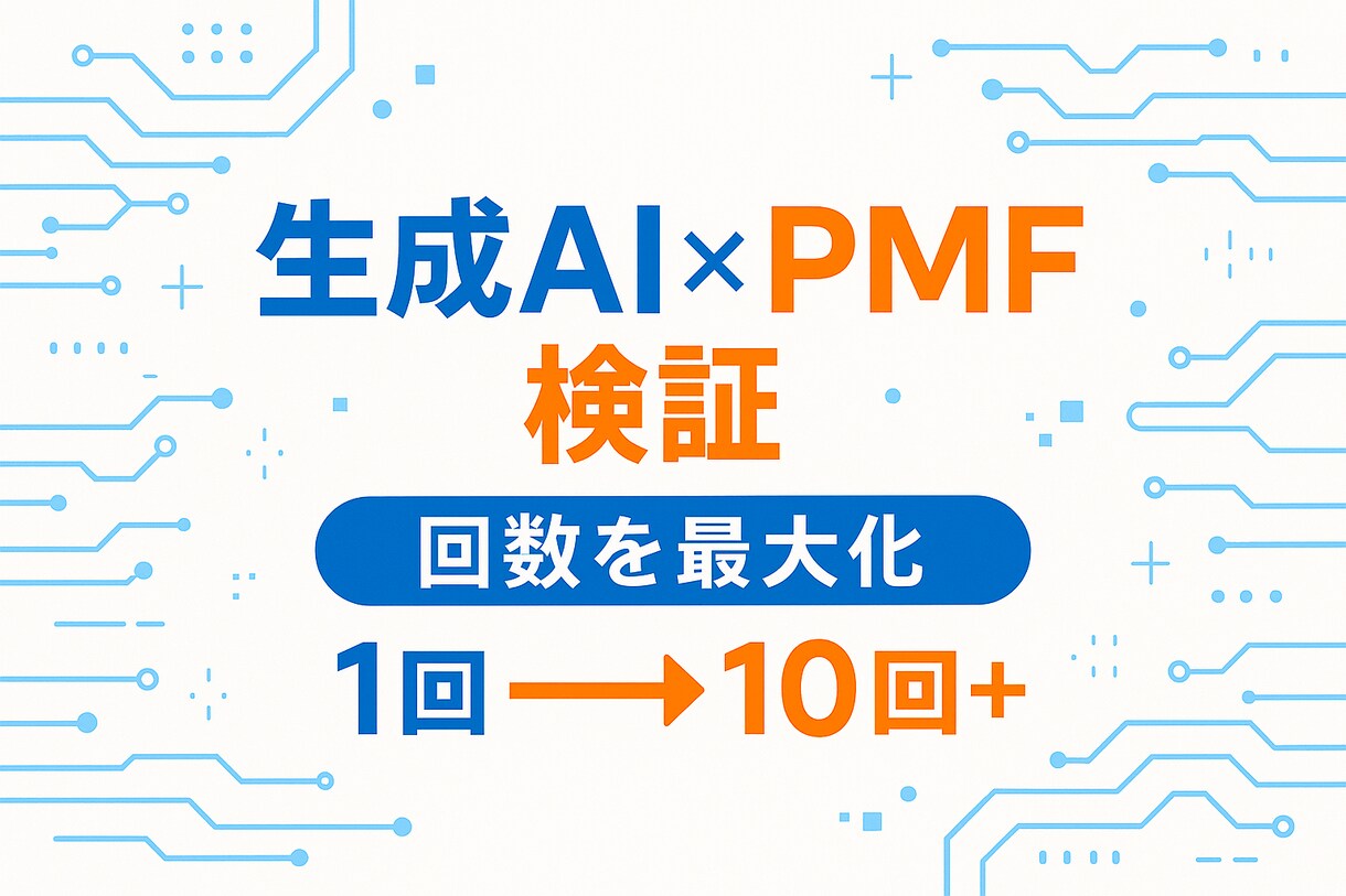 AI活用でPMF検証試行回数最大化を提案します システムをつくってみないとわからない、をなくします イメージ1