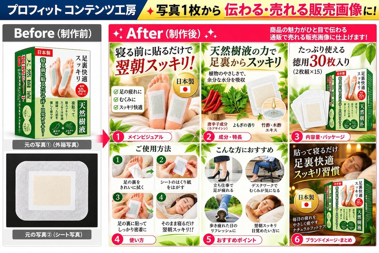 通販のプロが売れる販売画像3点3,000円作ります 商品写真を仕様を送るだけ！アイディアの丸投げもOK！ イメージ6