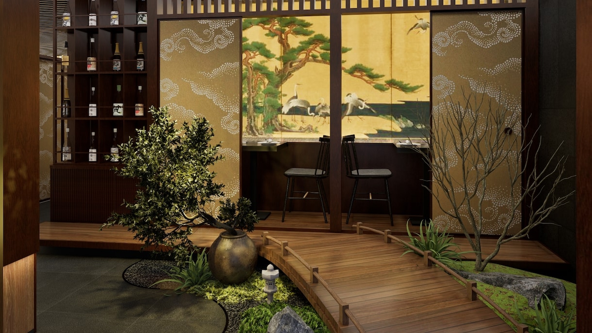 居酒屋向け｜内観パース制作 承りますます 空間の雰囲気と魅力をリアルに可視化します イメージ2