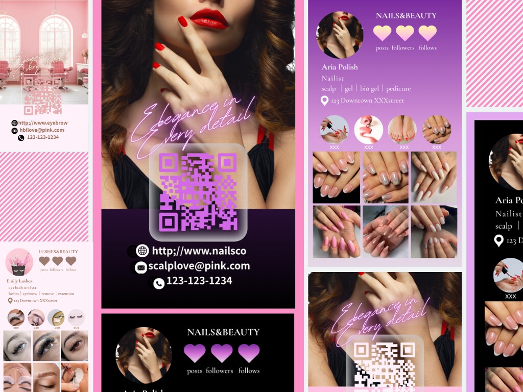 インスタ風ショップカード＆名刺作ります トレンド名刺でサロンの集客・印象アップ！！ イメージ3