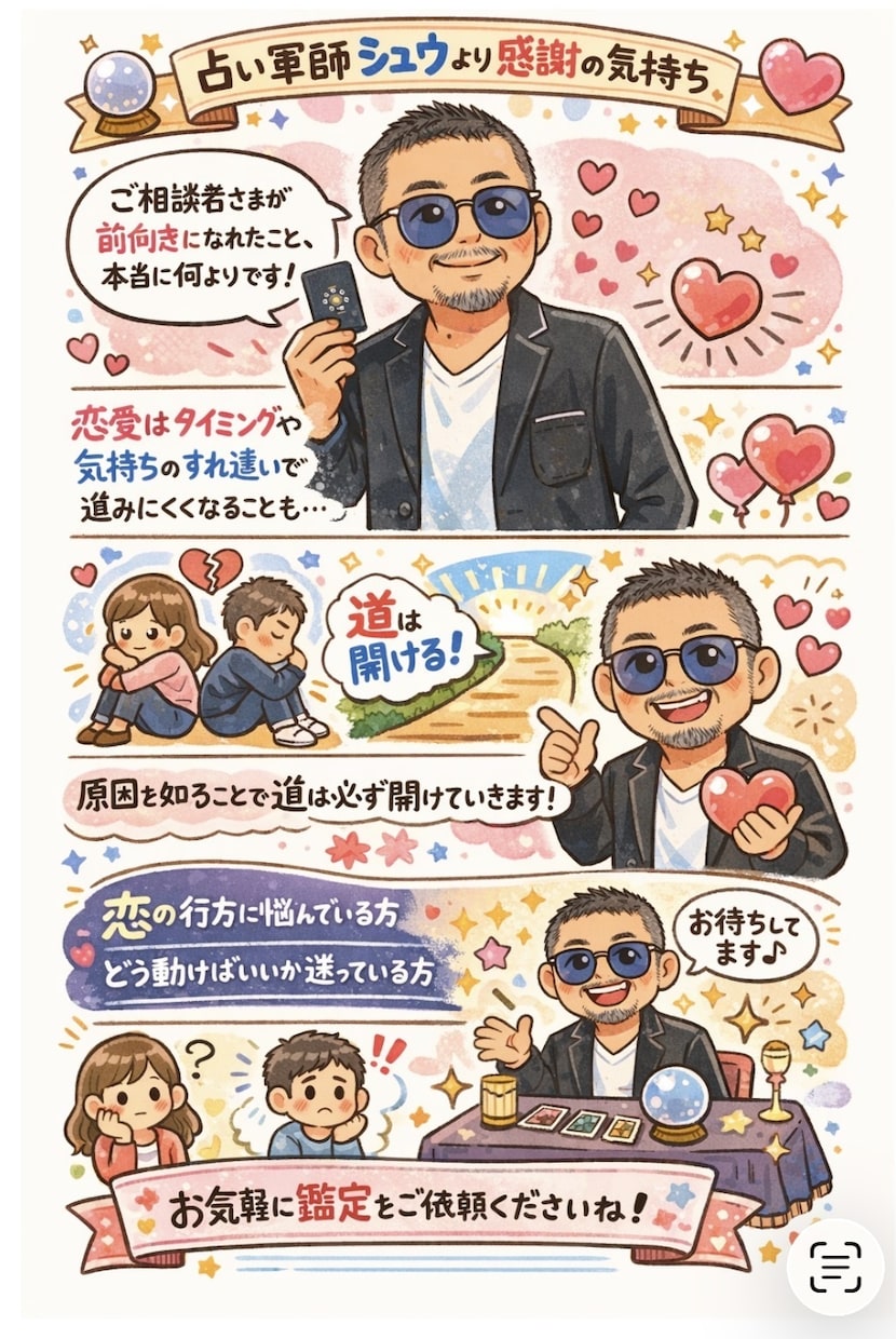 恋愛運を引き寄せるヒントを占います 易から情報を受け取り2人のご縁や未来を占います。 イメージ1