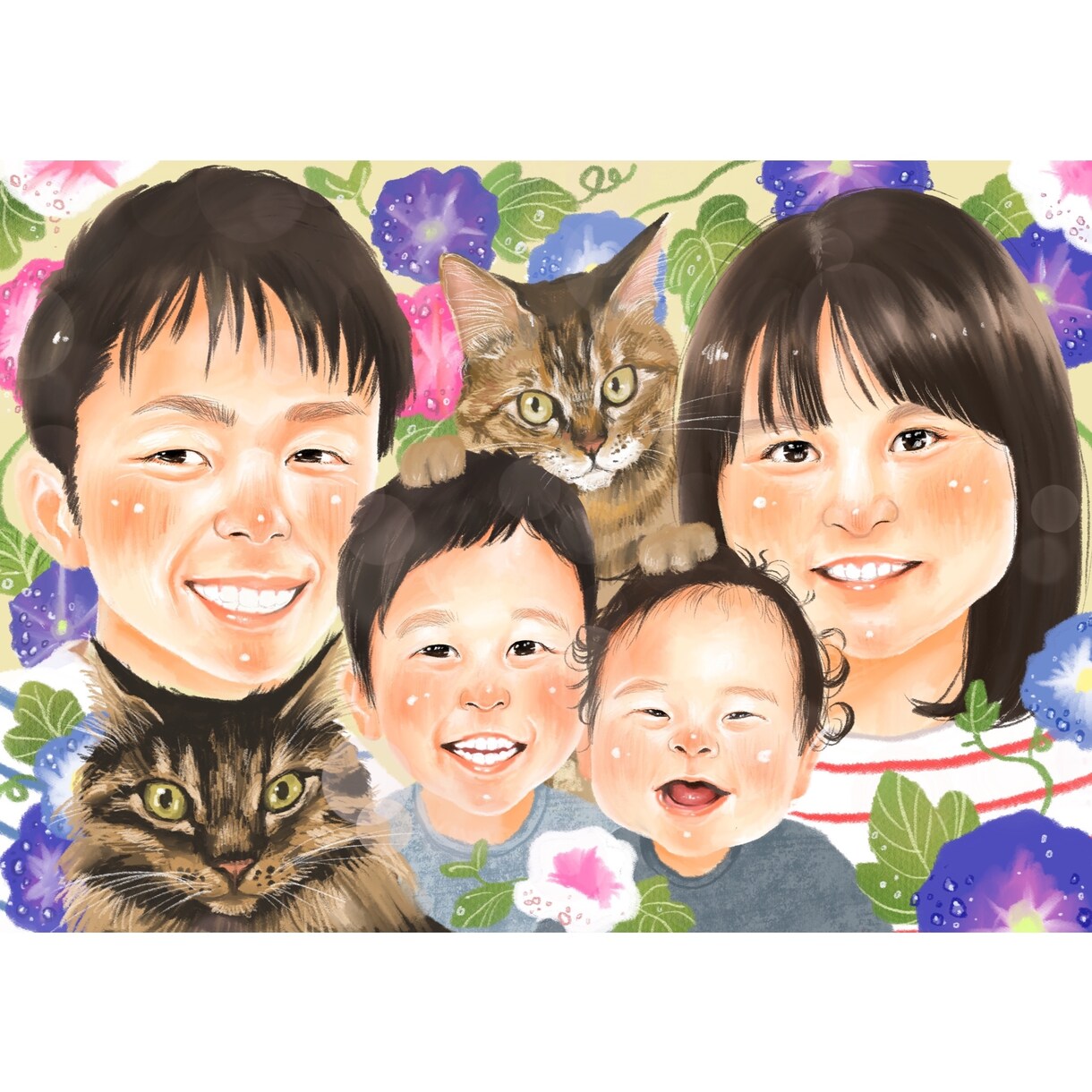あたたかみのある似顔絵を描きます キラキラしたなんだかときめく、そんな似顔絵を目指しています。 イメージ6