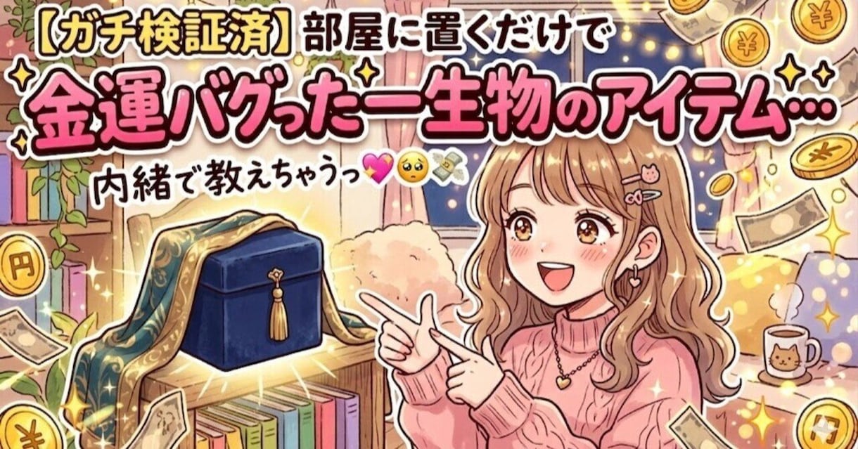 金運バグった一生物のアイテム…内緒で教えちゃいます 【ガチ検証済】部屋に置くだけでOK イメージ1