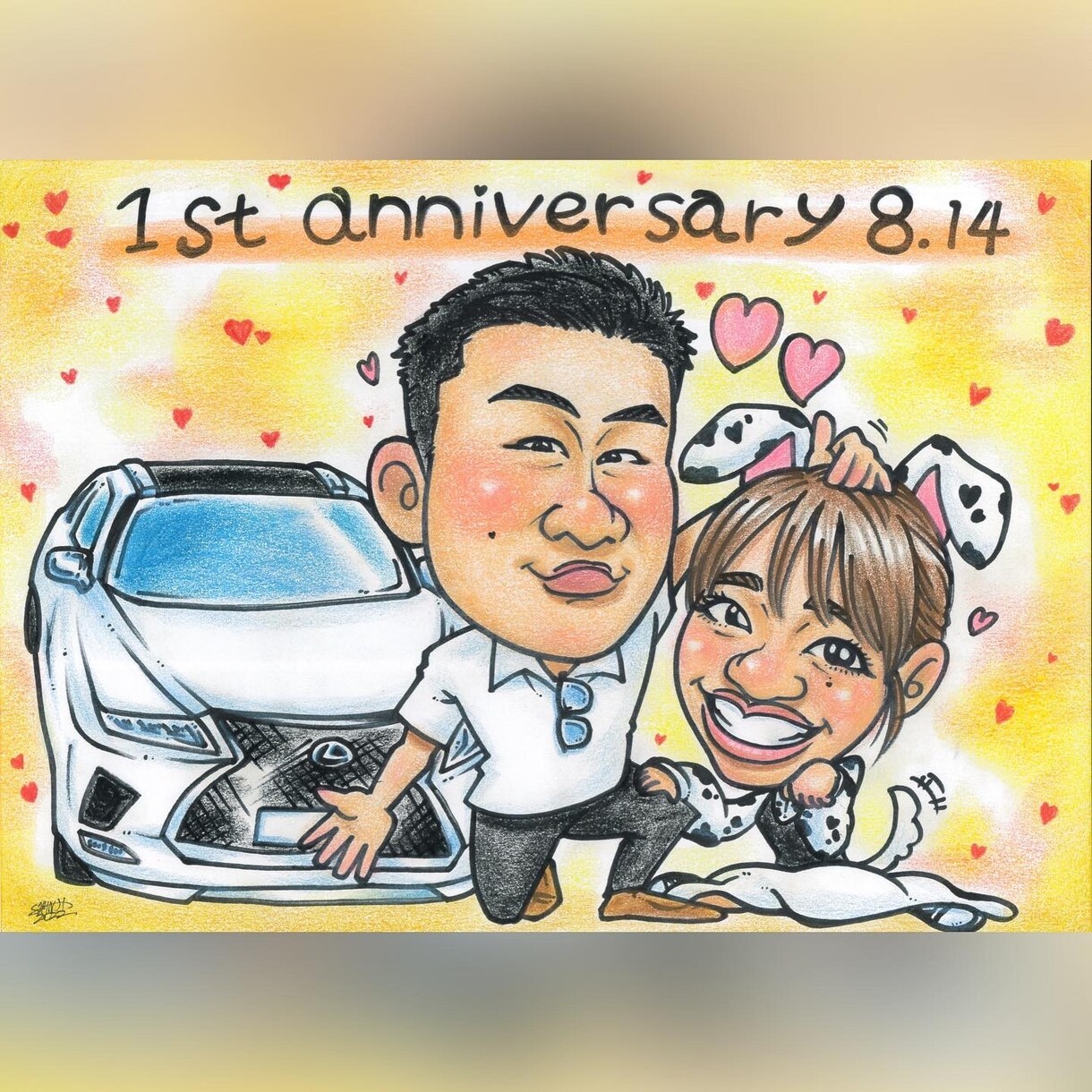 心温まる可愛い似顔絵をお描きします 記念日やお祝いなどプレゼントに人気の似顔絵です☆ イメージ3