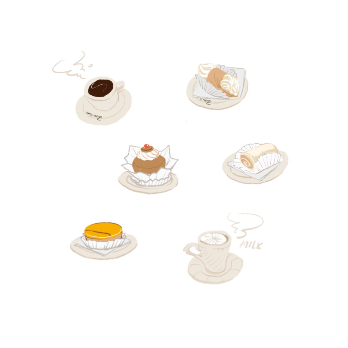 商用利用OK！ほんわか優しいイラストお描きします ちょっとした挿絵に。ややデフォルメした小さめイラストです。 イメージ7