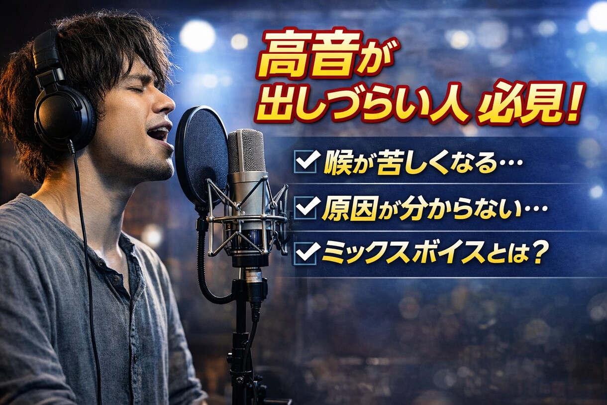 高音出しづらい人、声がかれる人、原因特定します 理論的な視点を通して具体的に改善します！ イメージ1